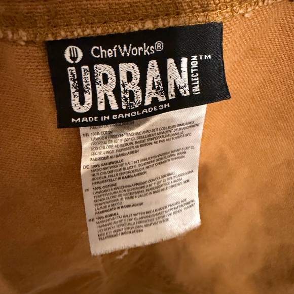 CHEF WORKS URBAN ROCKFORD CANVAS BIB APRON NUTMEG - Picture 2 of 11